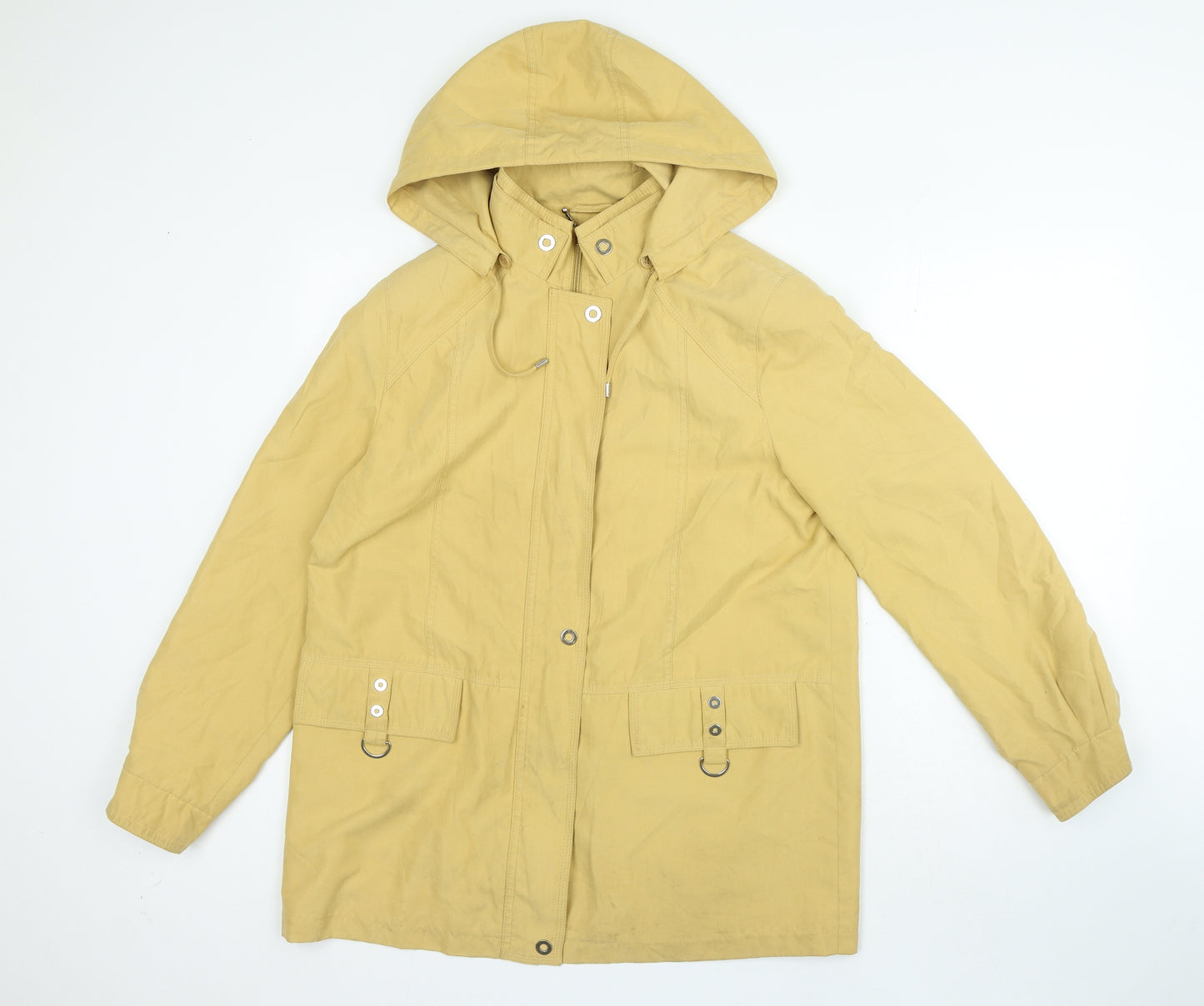 Lakeland Womens Yellow Windbreaker Coat Size 14 Zip