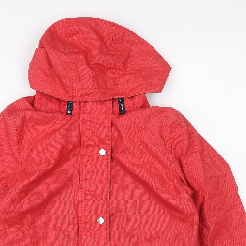 F&F Womens Red Anorak Coat Size 8 Zip