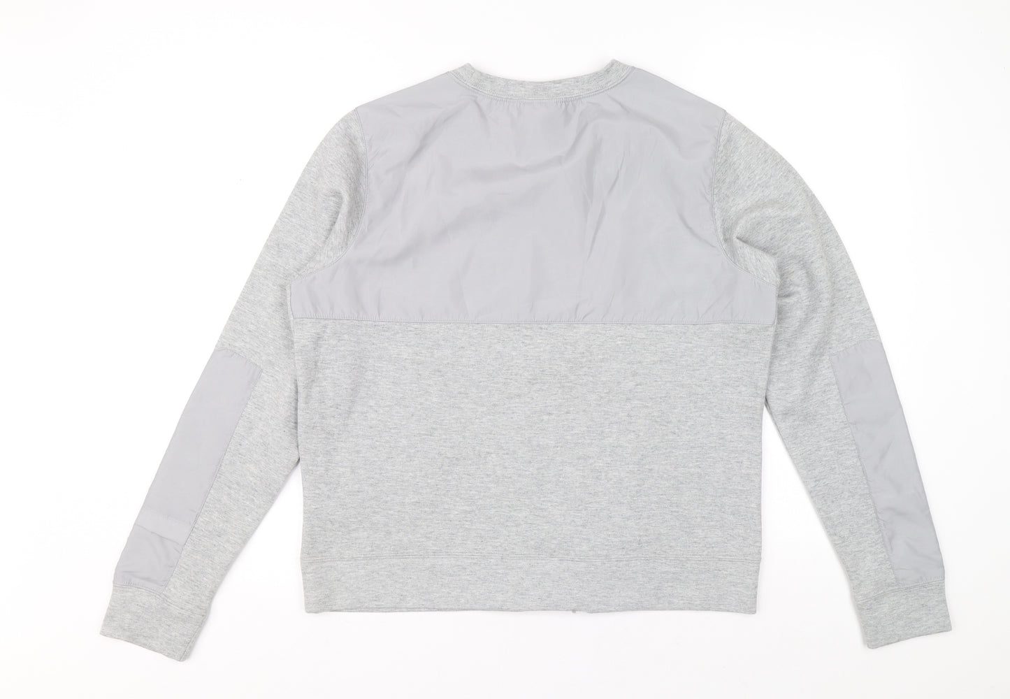 Nike Mens Grey Crew Neck Cotton Pullover Jumper Size L