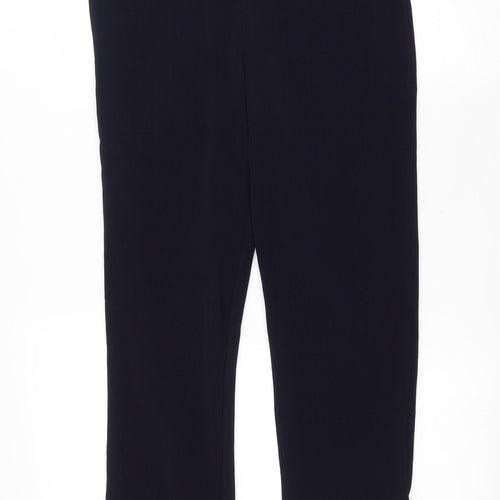 Pinns Womens Blue Polyester Jogger Trousers Size 12 L28 in Regular Drawstring