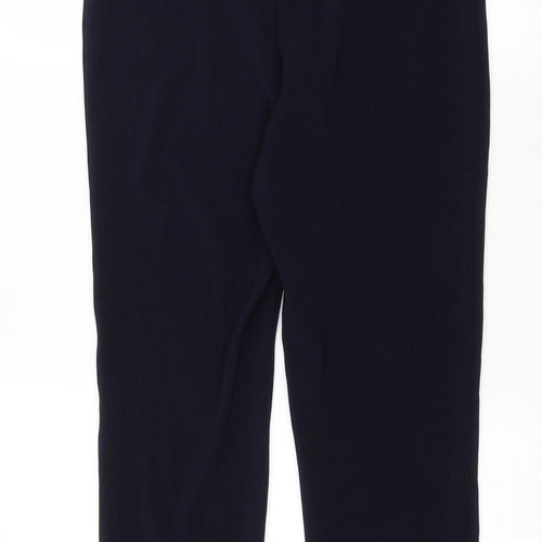 Pinns Womens Blue Polyester Jogger Trousers Size 12 L28 in Regular Drawstring