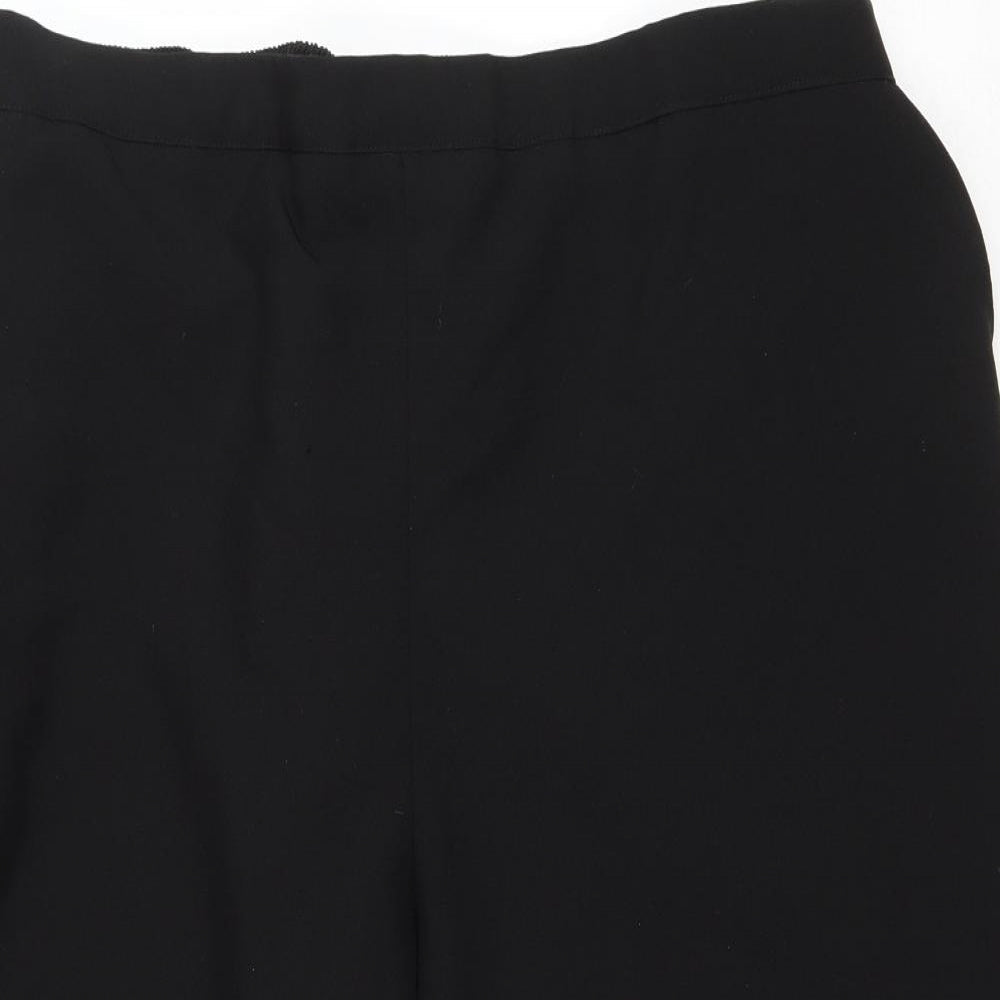 Preworn Womens Black Polyester Cut-Off Shorts Size 26 L19 in Regular Drawstring