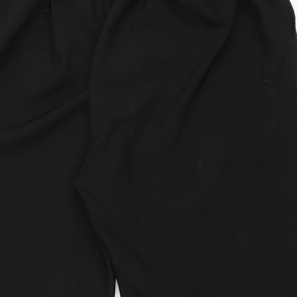 Preworn Womens Black Polyester Cut-Off Shorts Size 26 L19 in Regular Drawstring