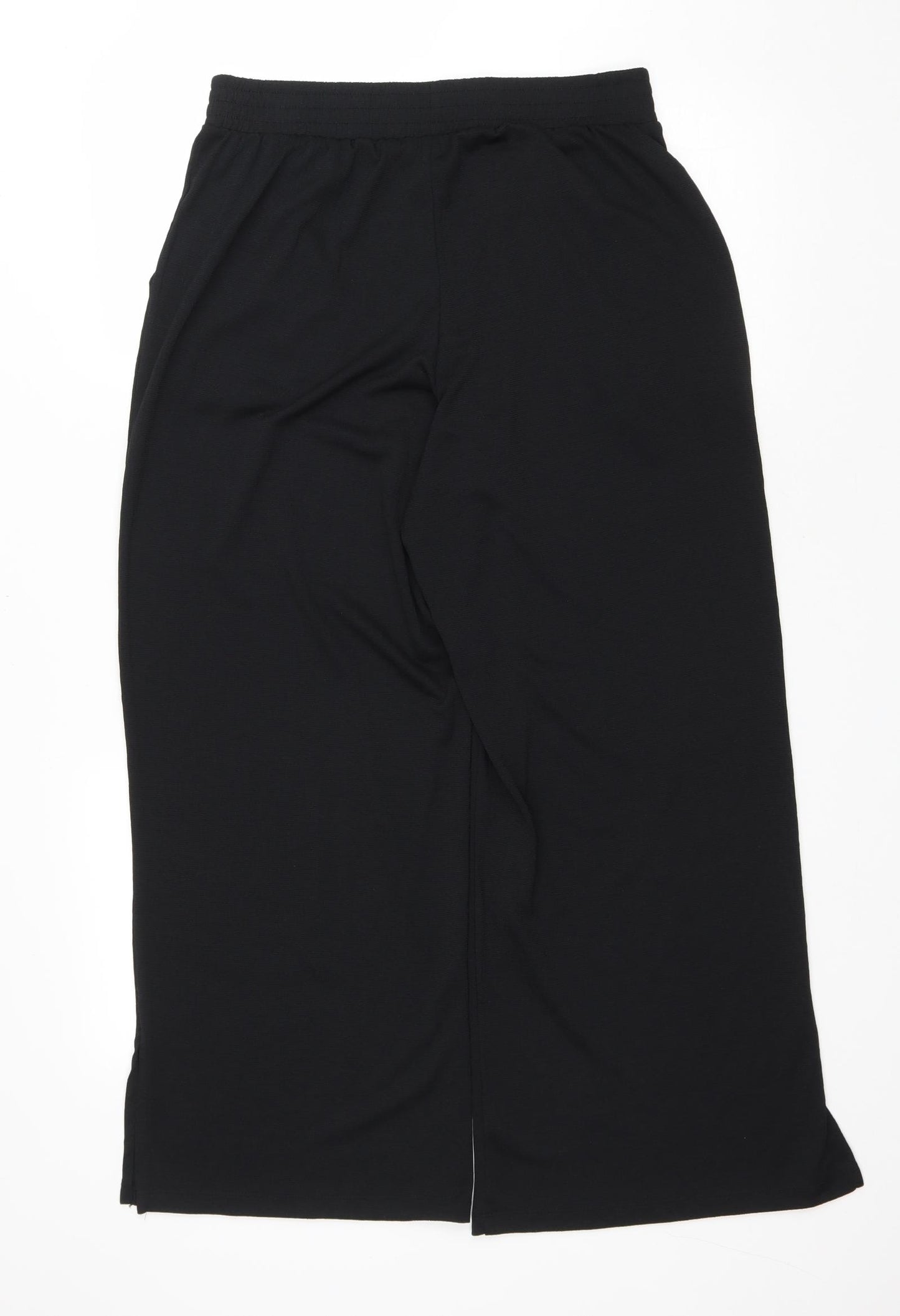 George Womens Black Polyester Trousers Size 12 L26 in Regular Drawstring
