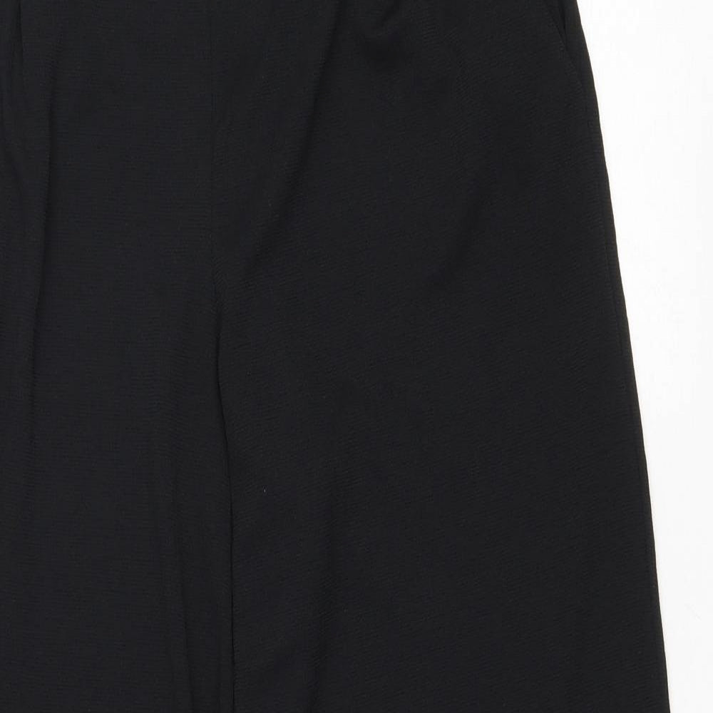 George Womens Black Polyester Trousers Size 12 L26 in Regular Drawstring