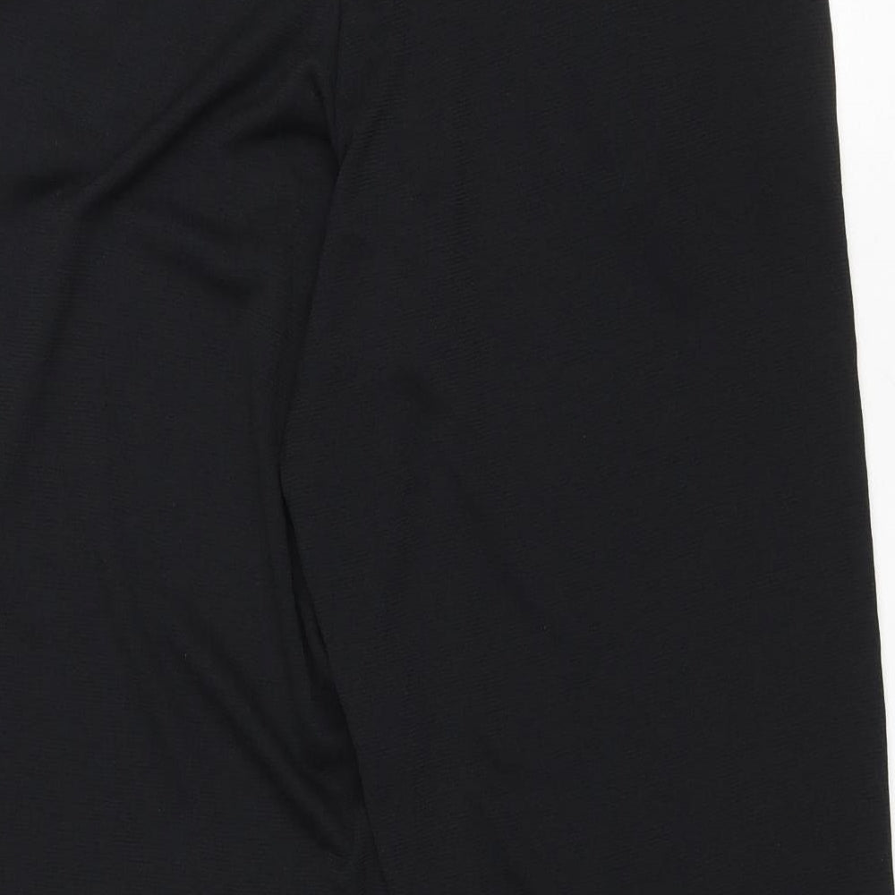 George Womens Black Polyester Trousers Size 12 L26 in Regular Drawstring