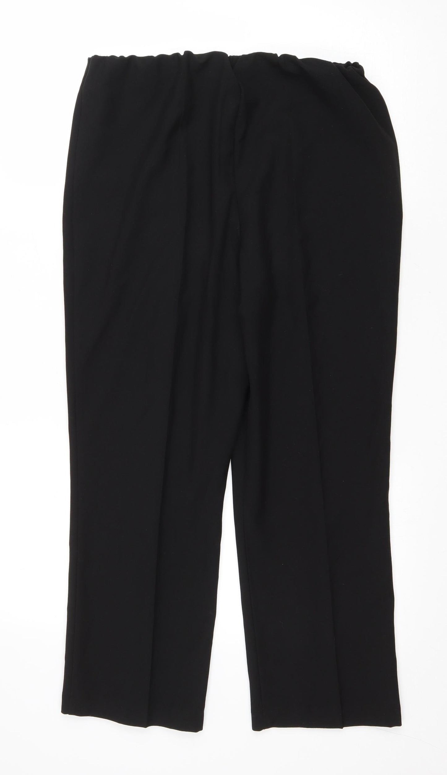Bonmarché Womens Black Polyester Trousers Size 12 L25 in Regular Drawstring
