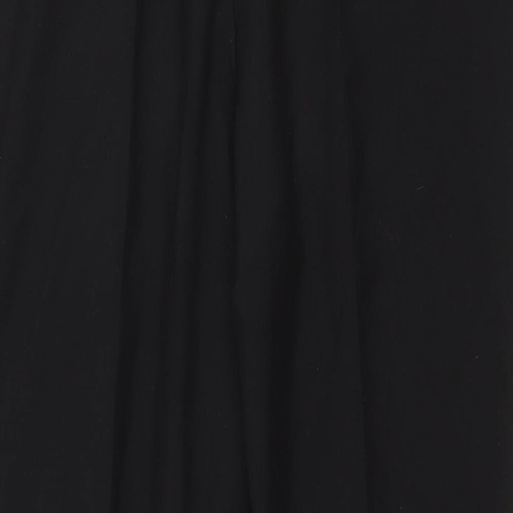 Bonmarché Womens Black Polyester Trousers Size 12 L25 in Regular Drawstring