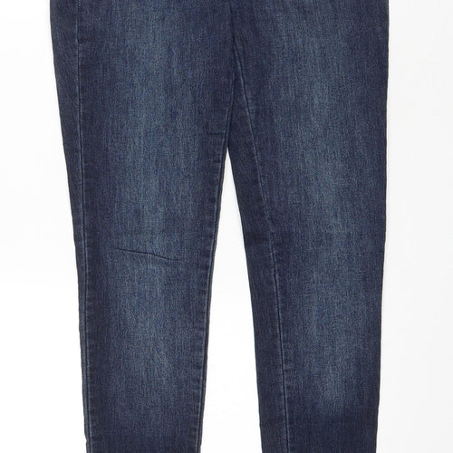 Rinascimento Womens Black Floral Cotton Skinny Jeans Size L L30 in Regular Drawstring