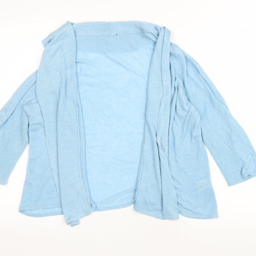 Preworn Womens Blue V-Neck Lyocell Cardigan Jumper Size L