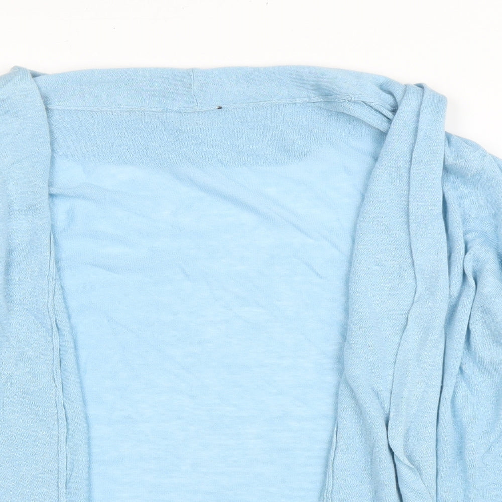 Preworn Womens Blue V-Neck Lyocell Cardigan Jumper Size L