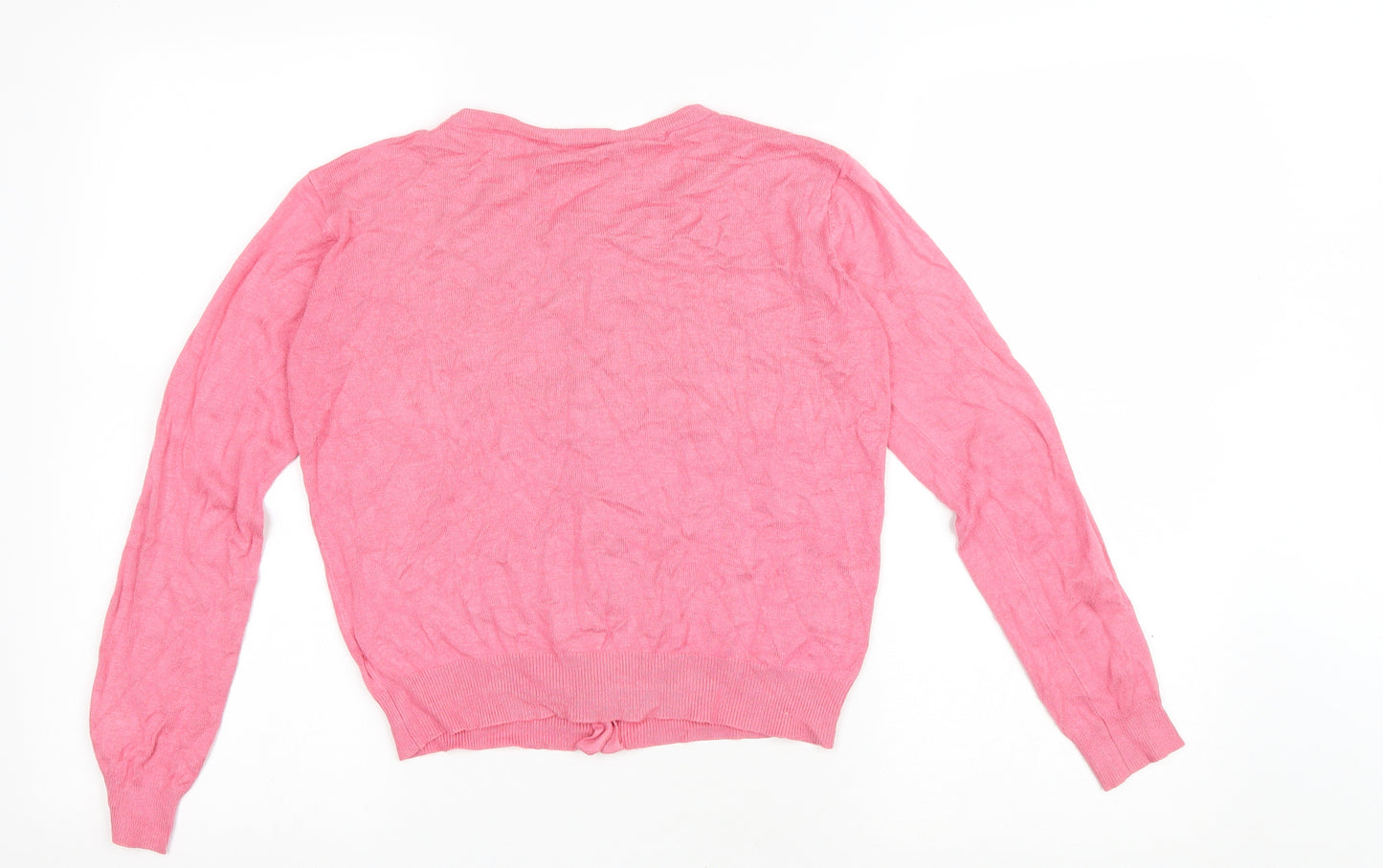 Atmoshphere Womens Pink Round Neck Viscose Cardigan Jumper Size 10