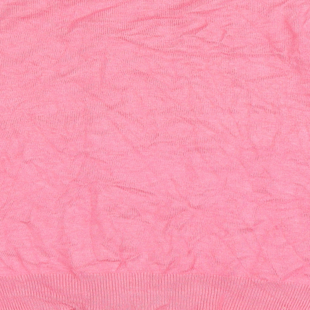 Atmoshphere Womens Pink Round Neck Viscose Cardigan Jumper Size 10