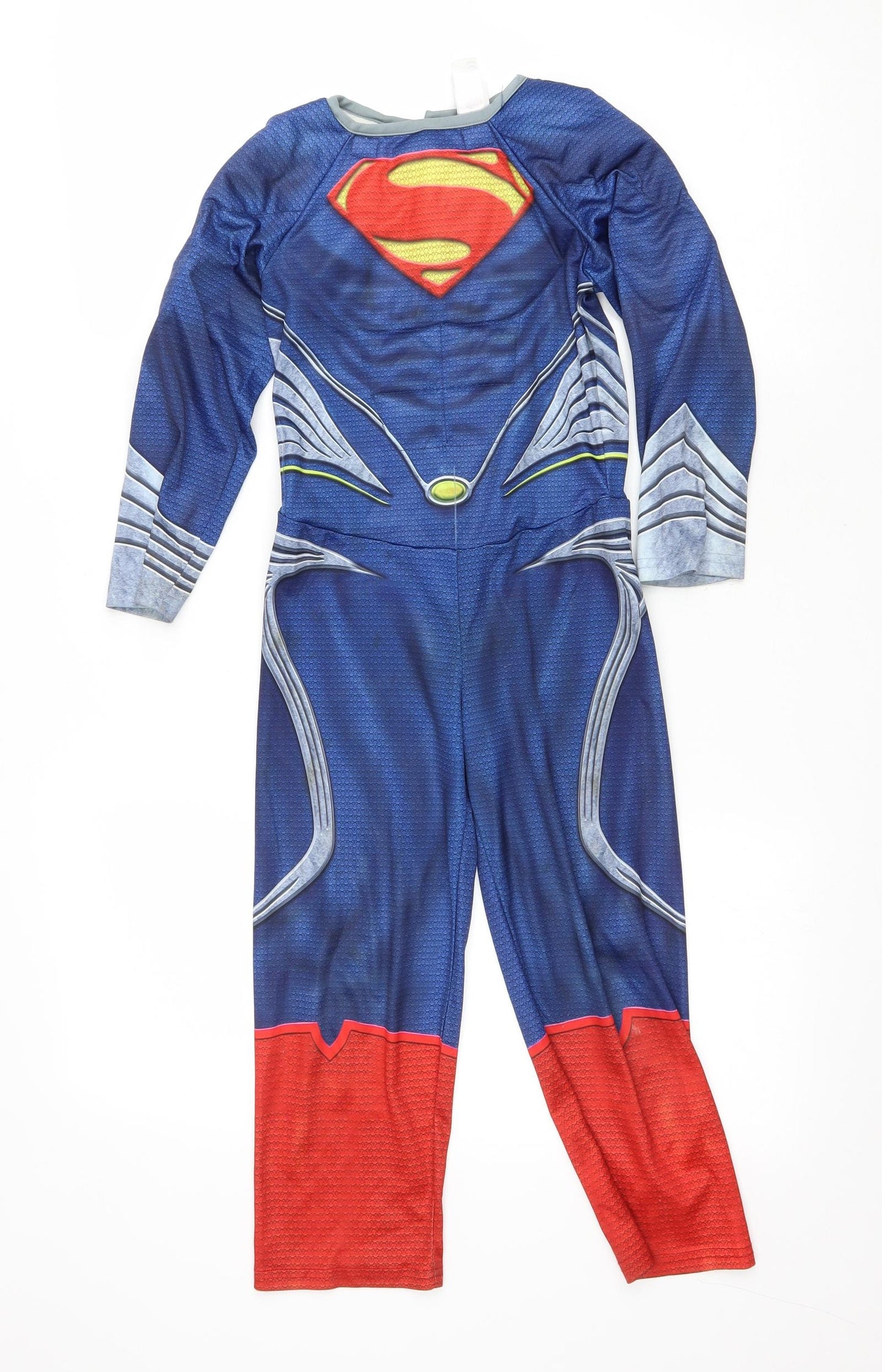 George Boys Blue Solid Polyester One Piece Size 5-6 Years Hook & Loop - Superman