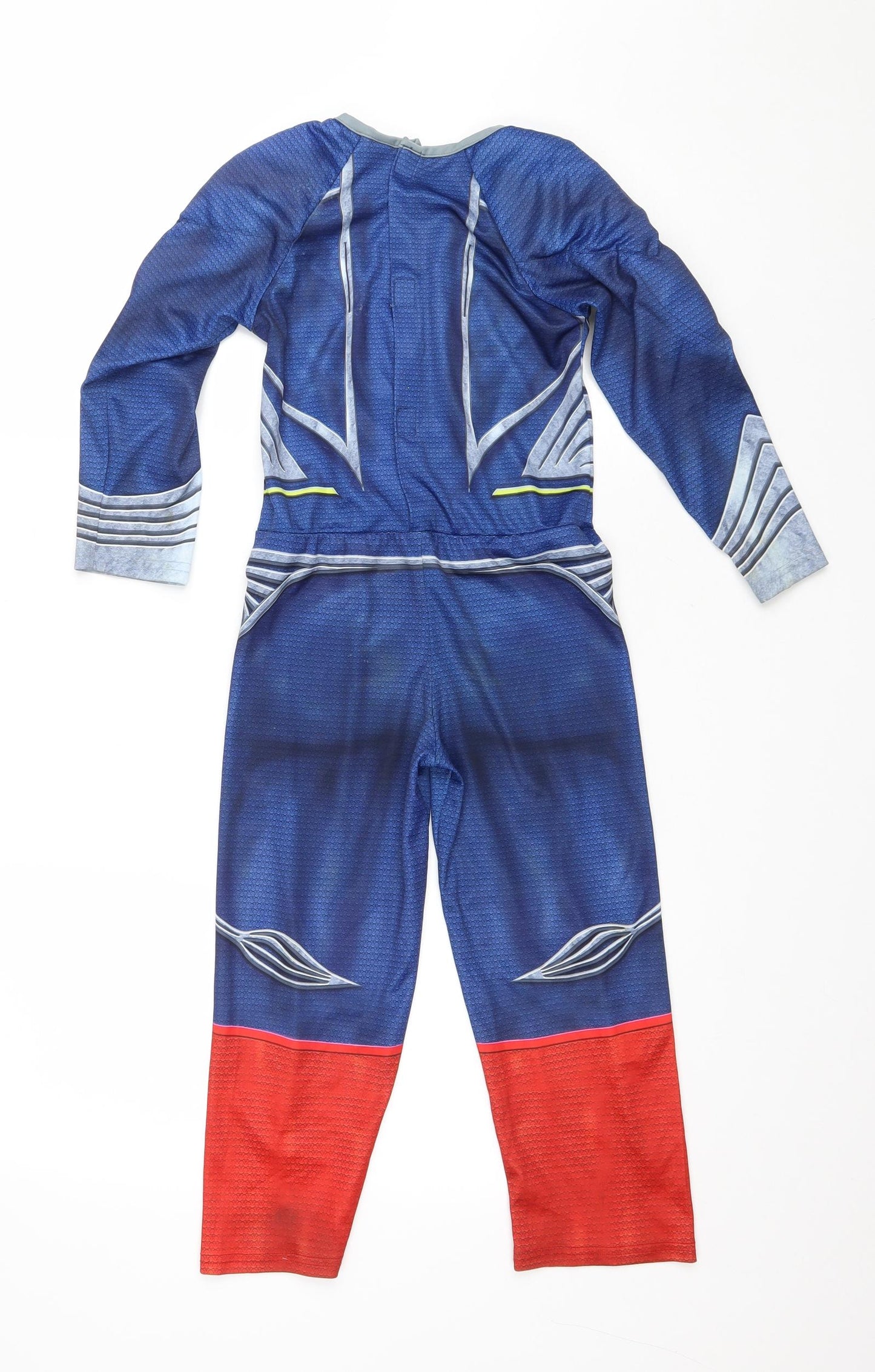 George Boys Blue Solid Polyester One Piece Size 5-6 Years Hook & Loop - Superman