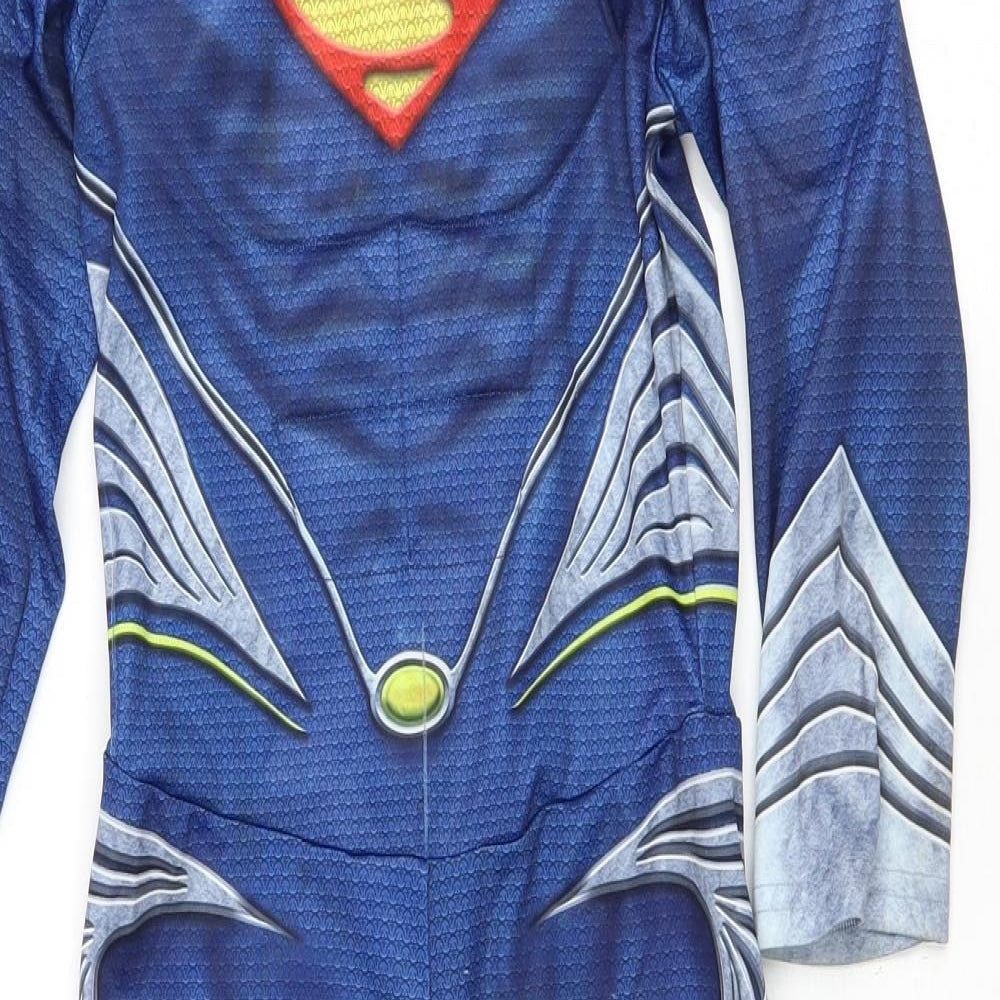 George Boys Blue Solid Polyester One Piece Size 5-6 Years Hook & Loop - Superman