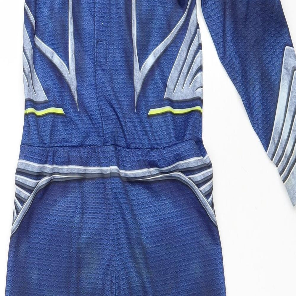 George Boys Blue Solid Polyester One Piece Size 5-6 Years Hook & Loop - Superman