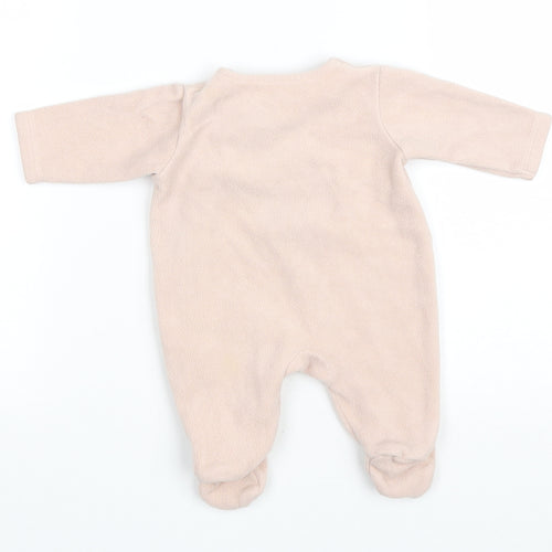 George Baby Pink Solid Polyester Capri One Piece Size 0-3 Months Snap - Minnie Mouse