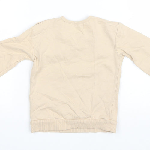 George Baby Beige Basic T-Shirt Size 12-18 Months Round Neck Snap - Big Things Start Small