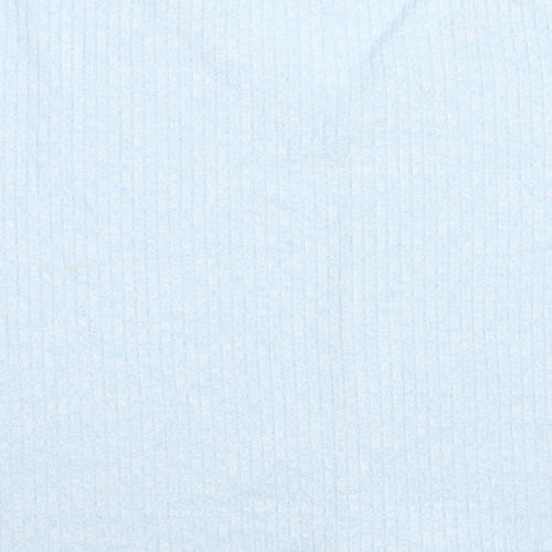 TU Womens Blue V-Neck Viscose Pullover Jumper Size 12