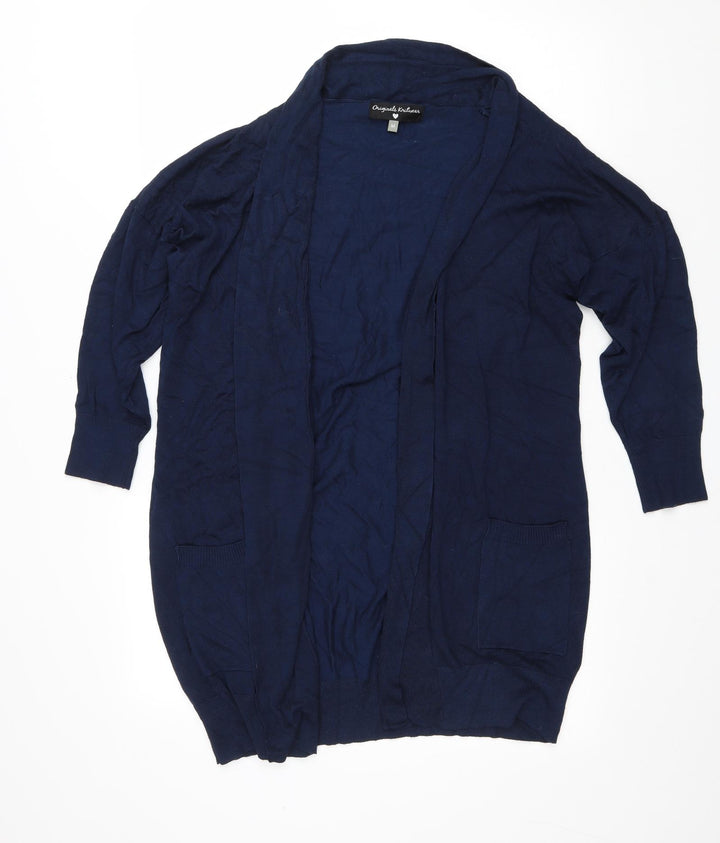 Originals Womens Blue V-Neck Viscose Cardigan Jumper Size M