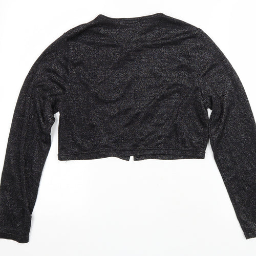 Kit Womens Silver Scoop Neck Polyamide Shrug Jumper Size 12
