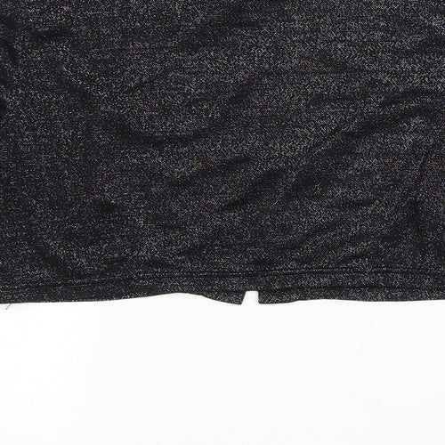 Kit Womens Silver Scoop Neck Polyamide Shrug Jumper Size 12