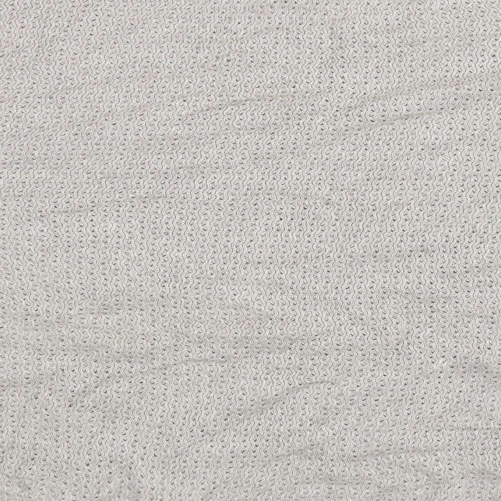 Marks and Spencers Womens Beige Cotton Basic T-Shirt Size 18 Round Neck
