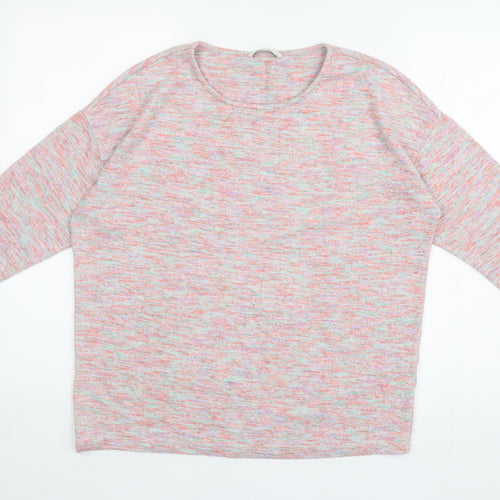 TU Womens Multicoloured Polyester Basic T-Shirt Size 12 Roll Neck