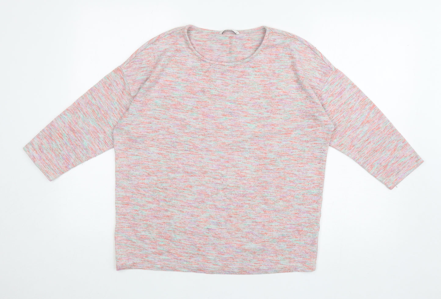TU Womens Multicoloured Polyester Basic T-Shirt Size 12 Roll Neck