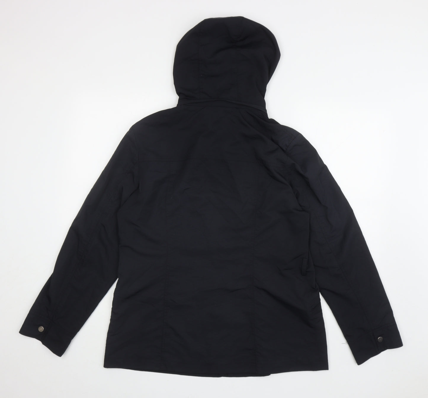 Bellina Womens Black Anorak Coat Size M Zip
