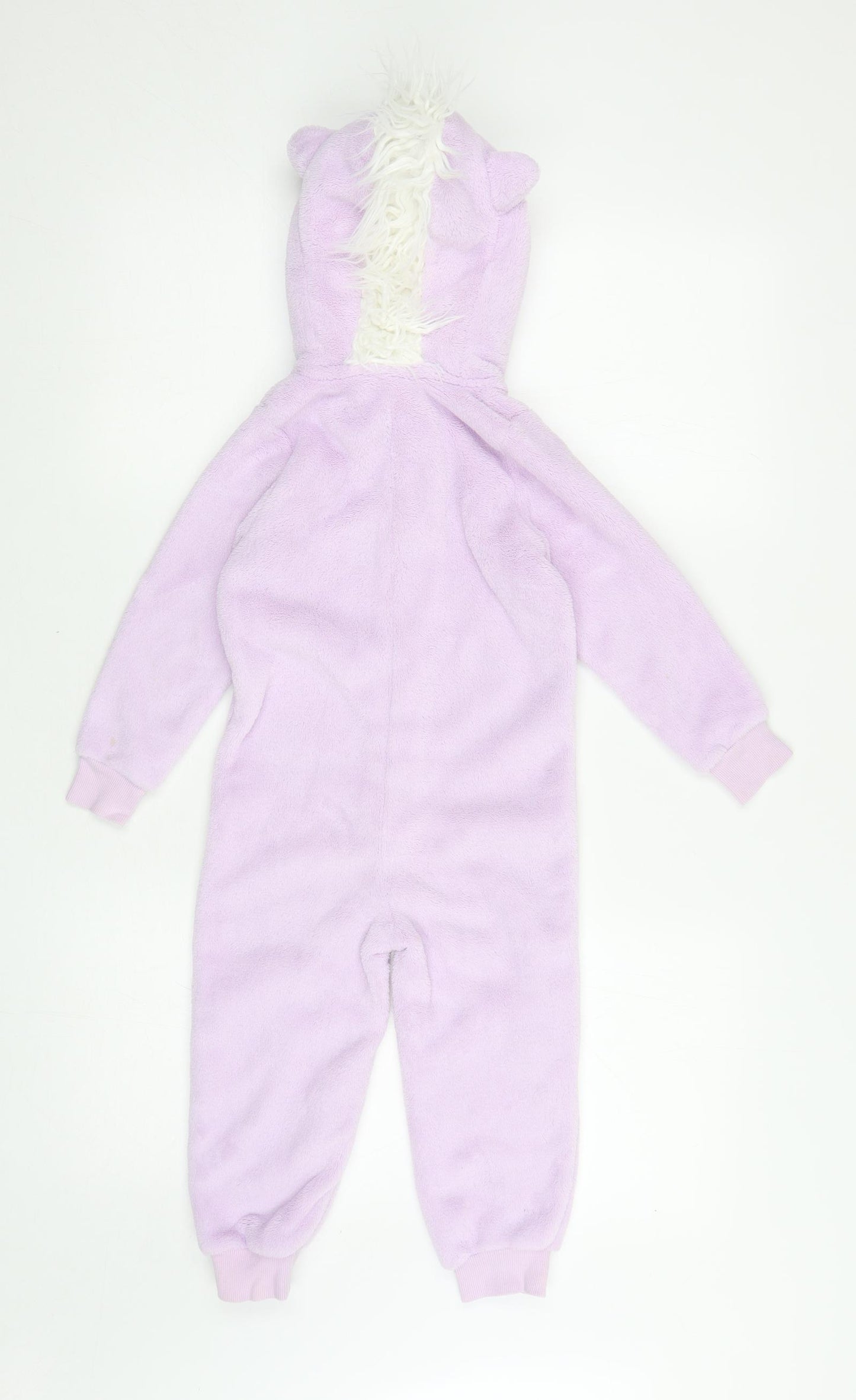 Matalan Girls Purple 100% Polyester Capri One Piece Size 2-3 Years Zip - Unicorn