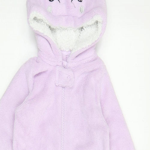 Matalan Girls Purple 100% Polyester Capri One Piece Size 2-3 Years Zip - Unicorn
