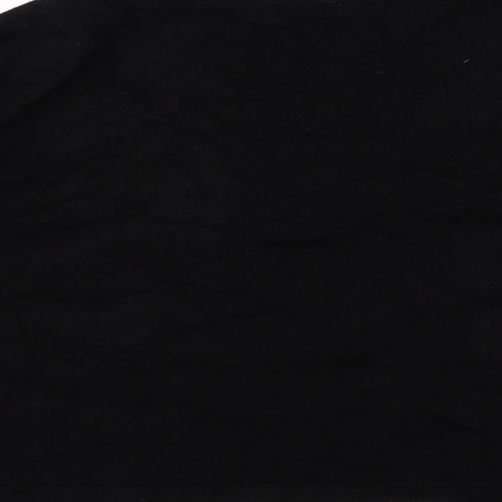 SC Womens Black Scoop Neck Viscose Cardigan Jumper Size 14 - Cropped