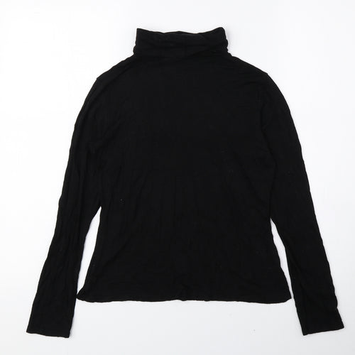 Boohoo Womens Black Roll Neck Viscose Pullover Jumper Size 8