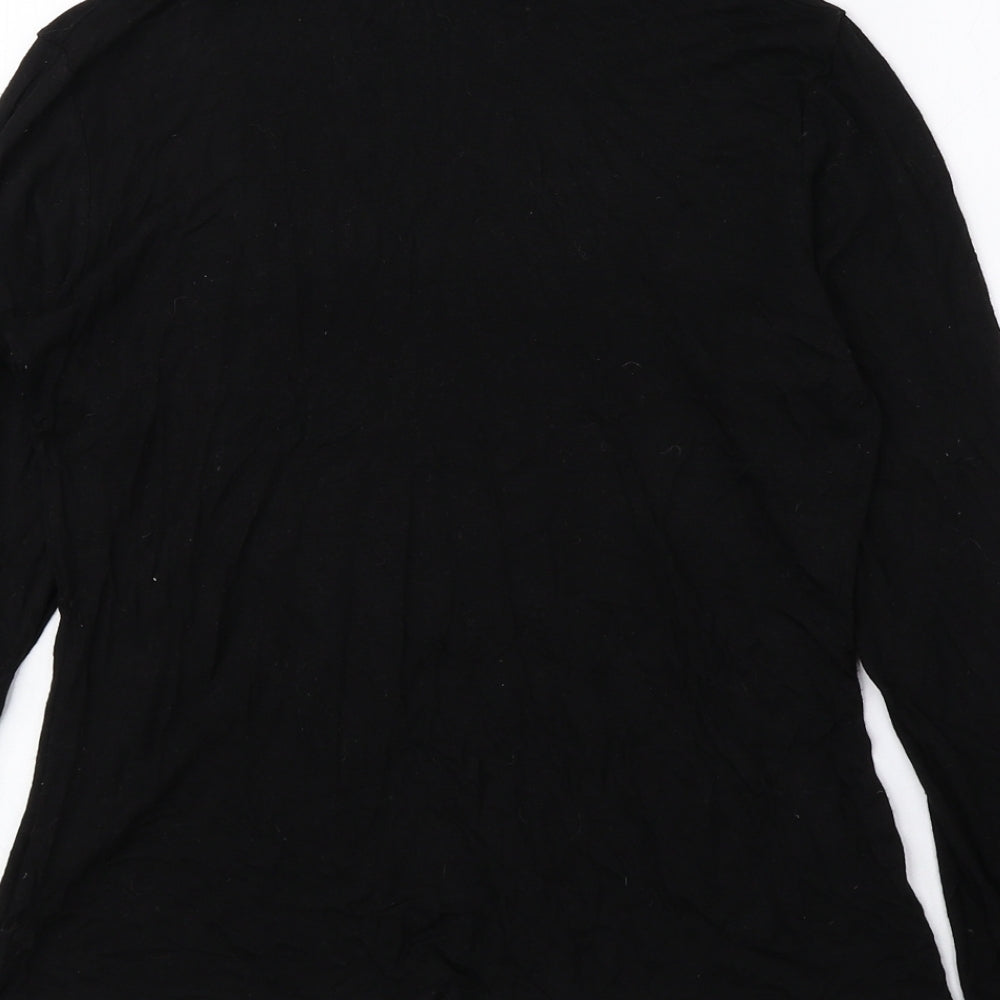 Boohoo Womens Black Roll Neck Viscose Pullover Jumper Size 8
