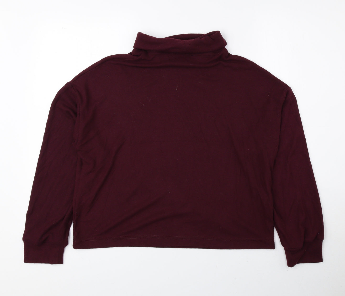 New Look Womens Red Roll Neck Polyester Pullover Jumper Size S