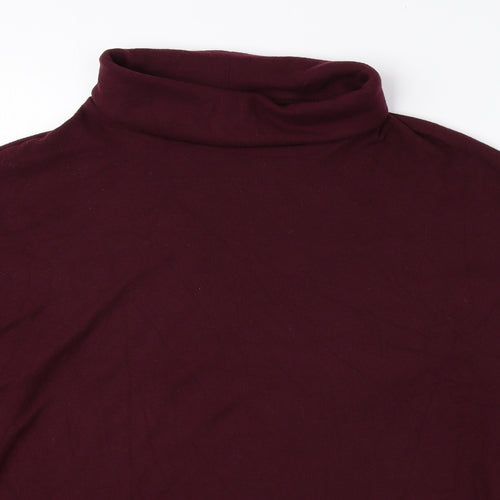 New Look Womens Red Roll Neck Polyester Pullover Jumper Size S