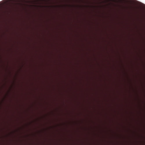 New Look Womens Red Roll Neck Polyester Pullover Jumper Size S