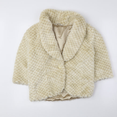 MK Womens Beige Jacket Size 10 Button