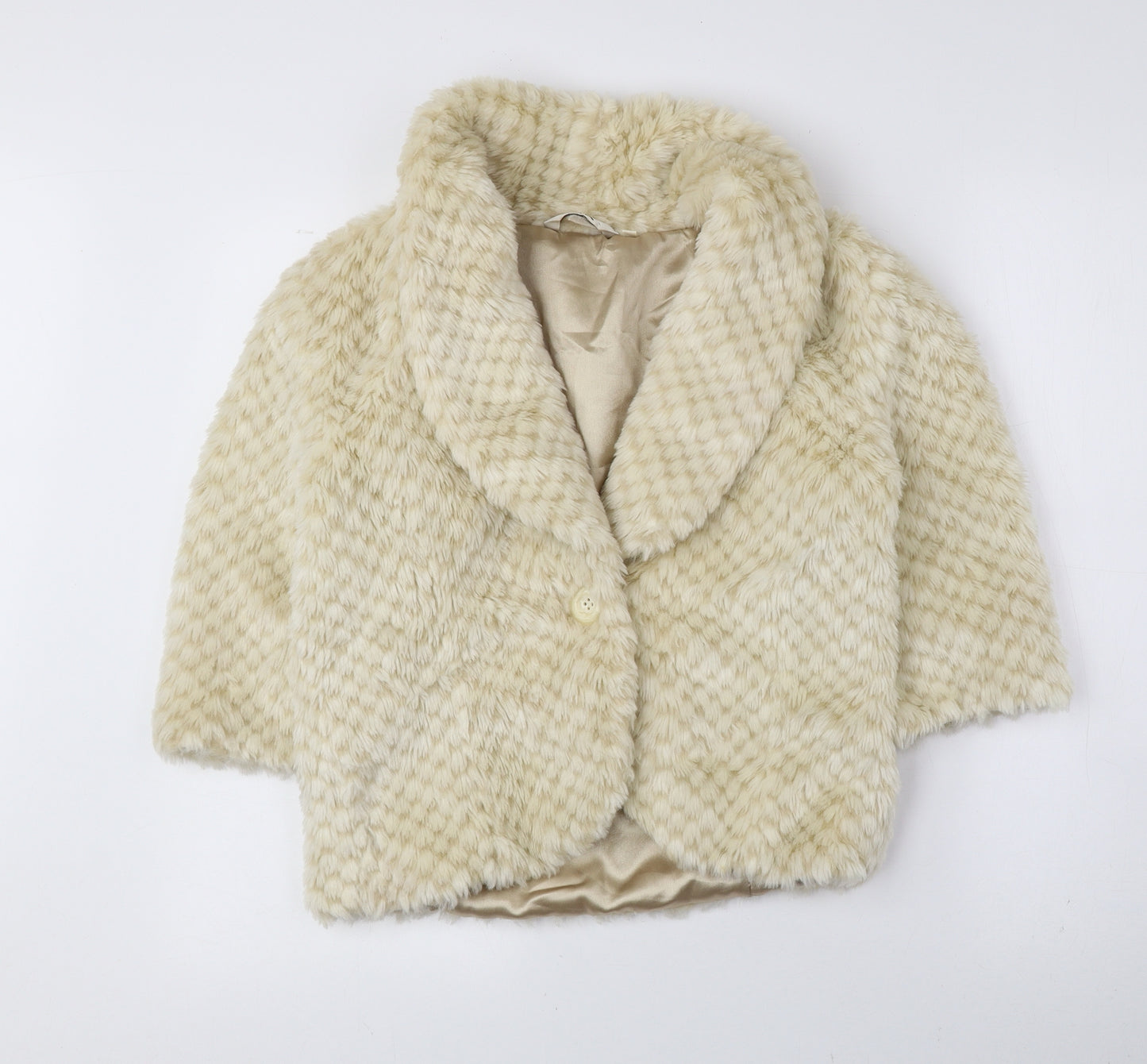 MK Womens Beige Jacket Size 10 Button
