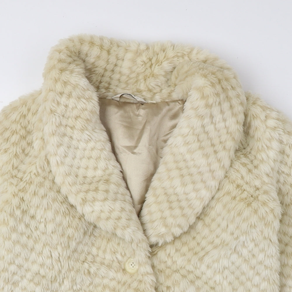 MK Womens Beige Jacket Size 10 Button