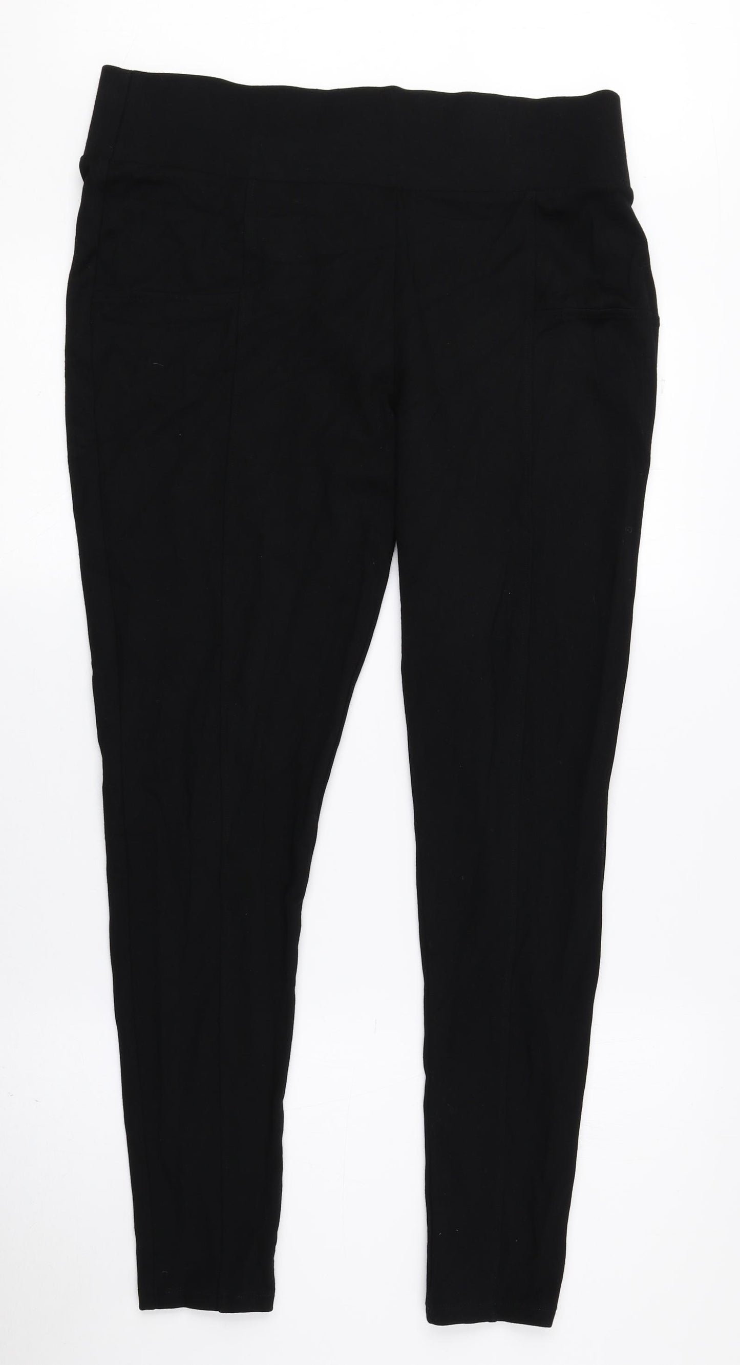 F&F Womens Black Viscose Jogger Leggings Size 16 L27 in
