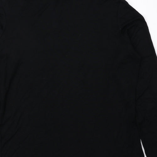 Editions Womens Black Mock Neck Viscose Pullover Jumper Size 12