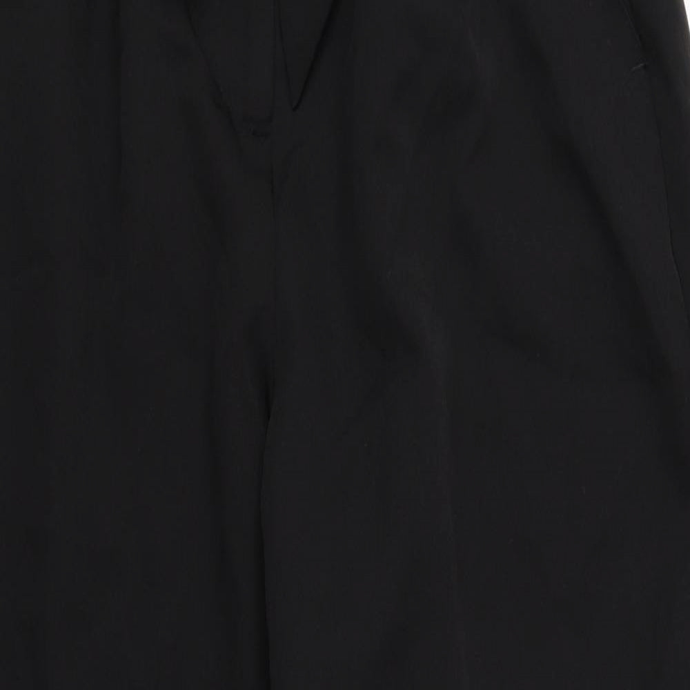 New Look Womens Black Polyester Cropped Trousers Size S L22 in Regular Zip - Petite