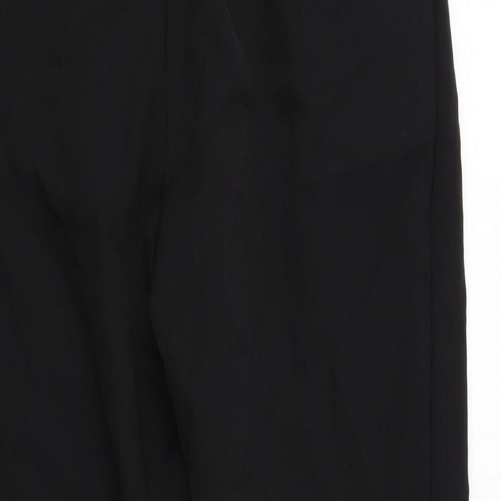 New Look Womens Black Polyester Cropped Trousers Size S L22 in Regular Zip - Petite
