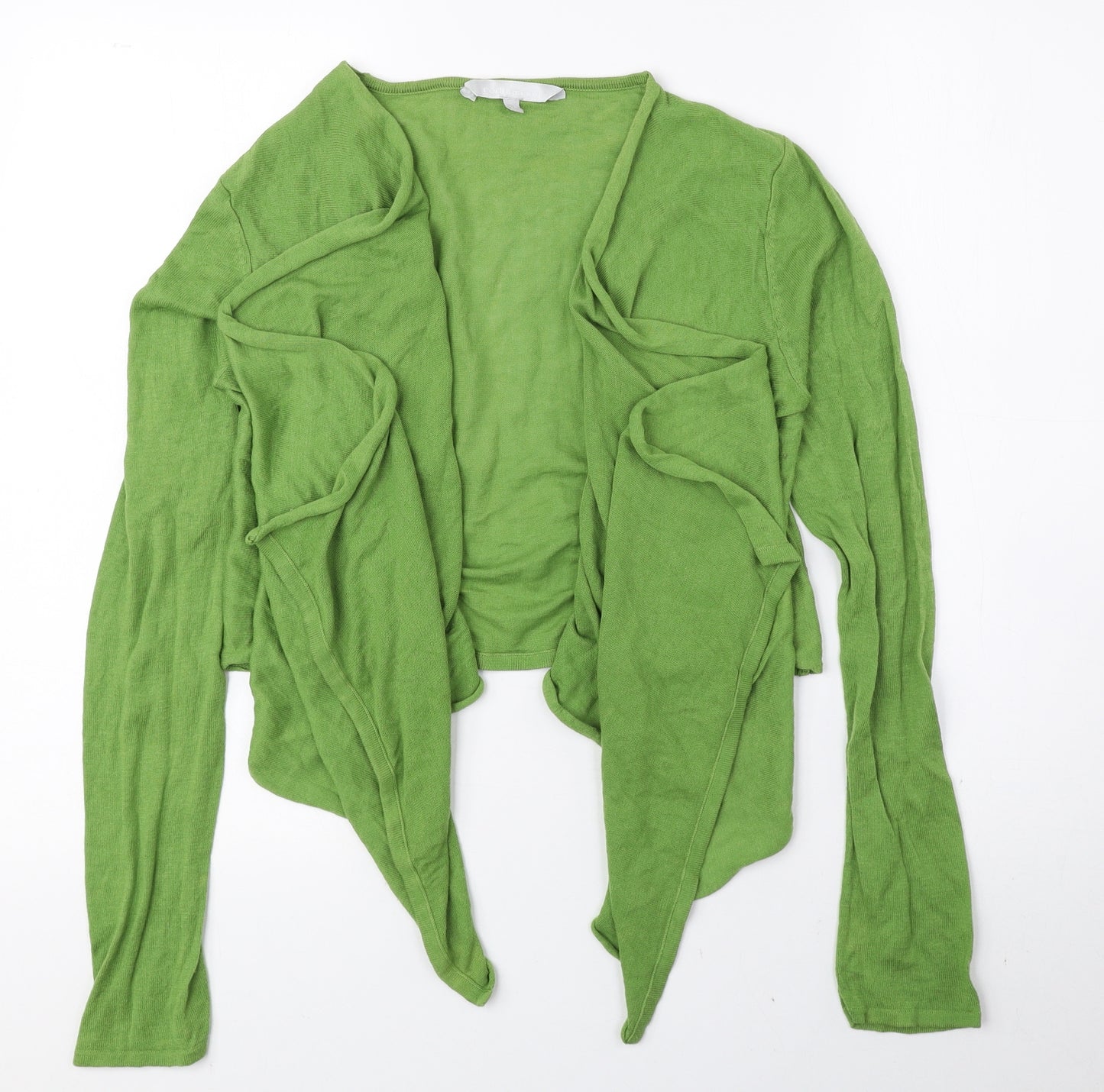 Red Herring Womens Green V-Neck 100% Cotton Cardigan Jumper Size M - Waterfall Cardigan, Cropped