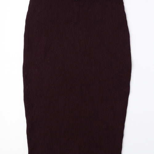H&M Womens Red Polyester Peasant Skirt Size S