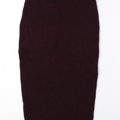 H&M Womens Red Polyester Peasant Skirt Size S