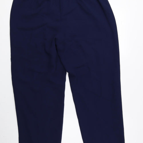 R&M Richards Womens Blue Acetate Trousers Size 12 L26 in Regular Zip